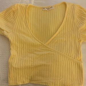 Urban Outfitters yellow short sleeve shirt